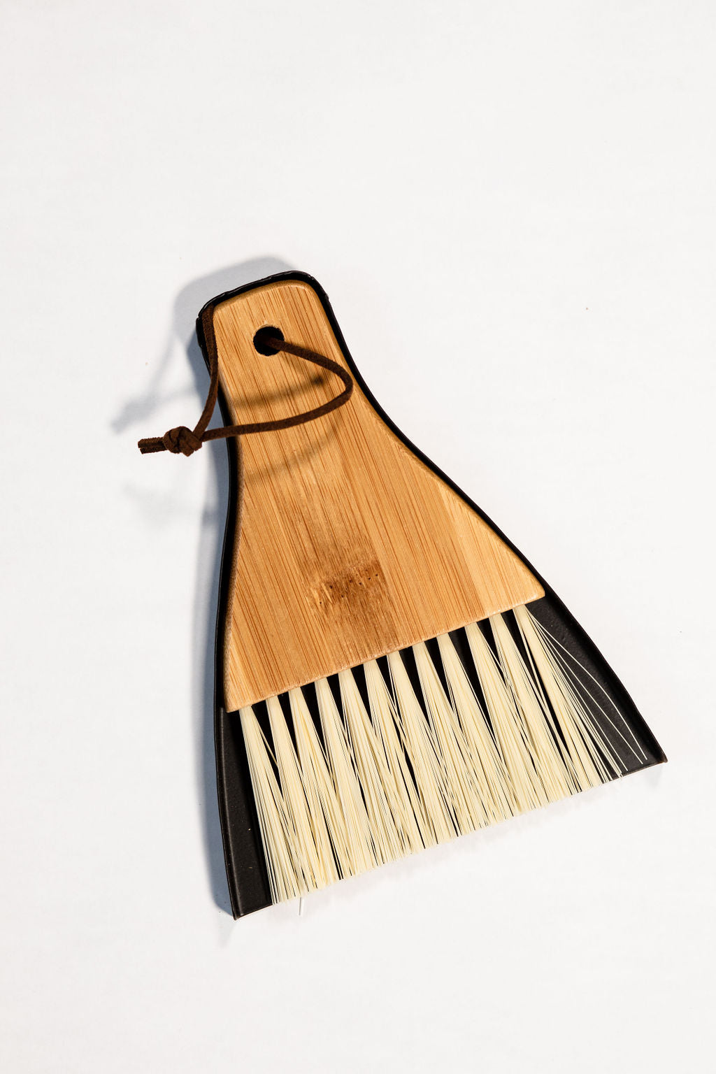 Bamboo Brush With Metal Dust Pan