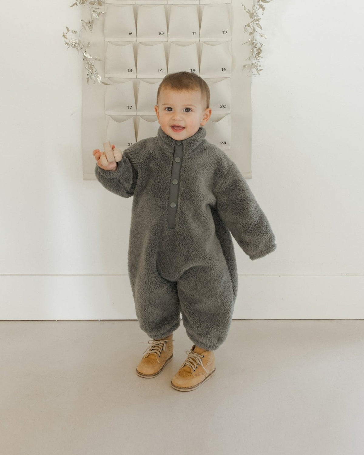 Fuzzy Winter Jumpsuit Forest