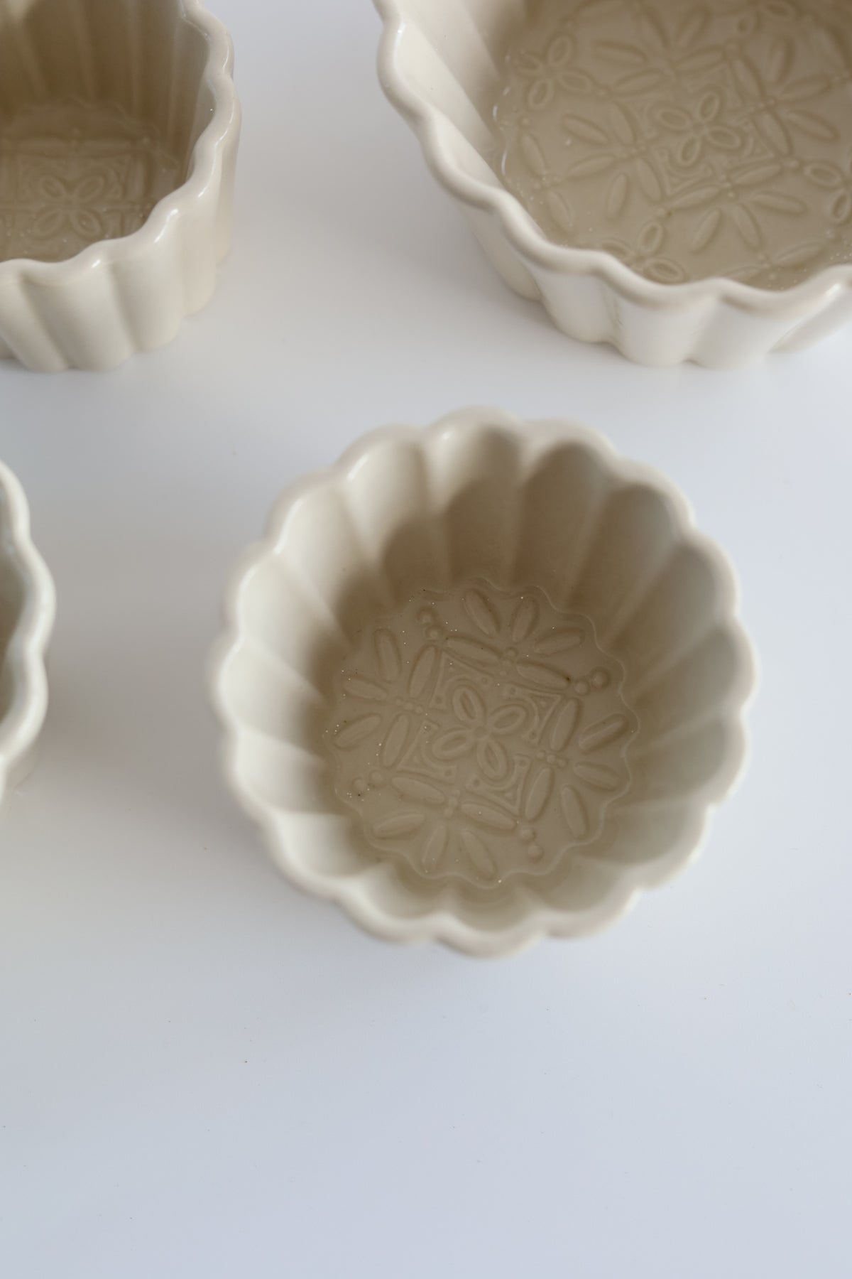 Stoneware Fluted Prep Bowls | Set of 4