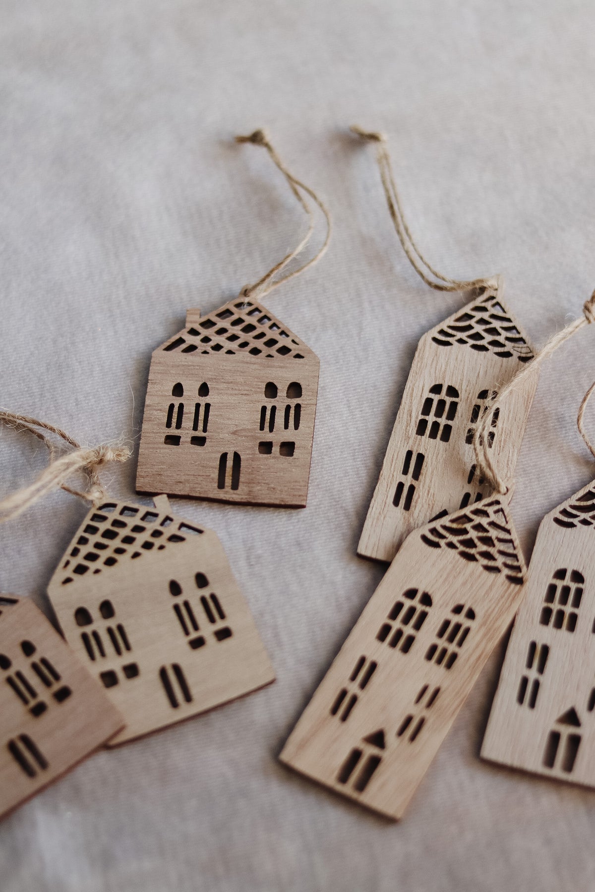 House Ornaments Set Of 6