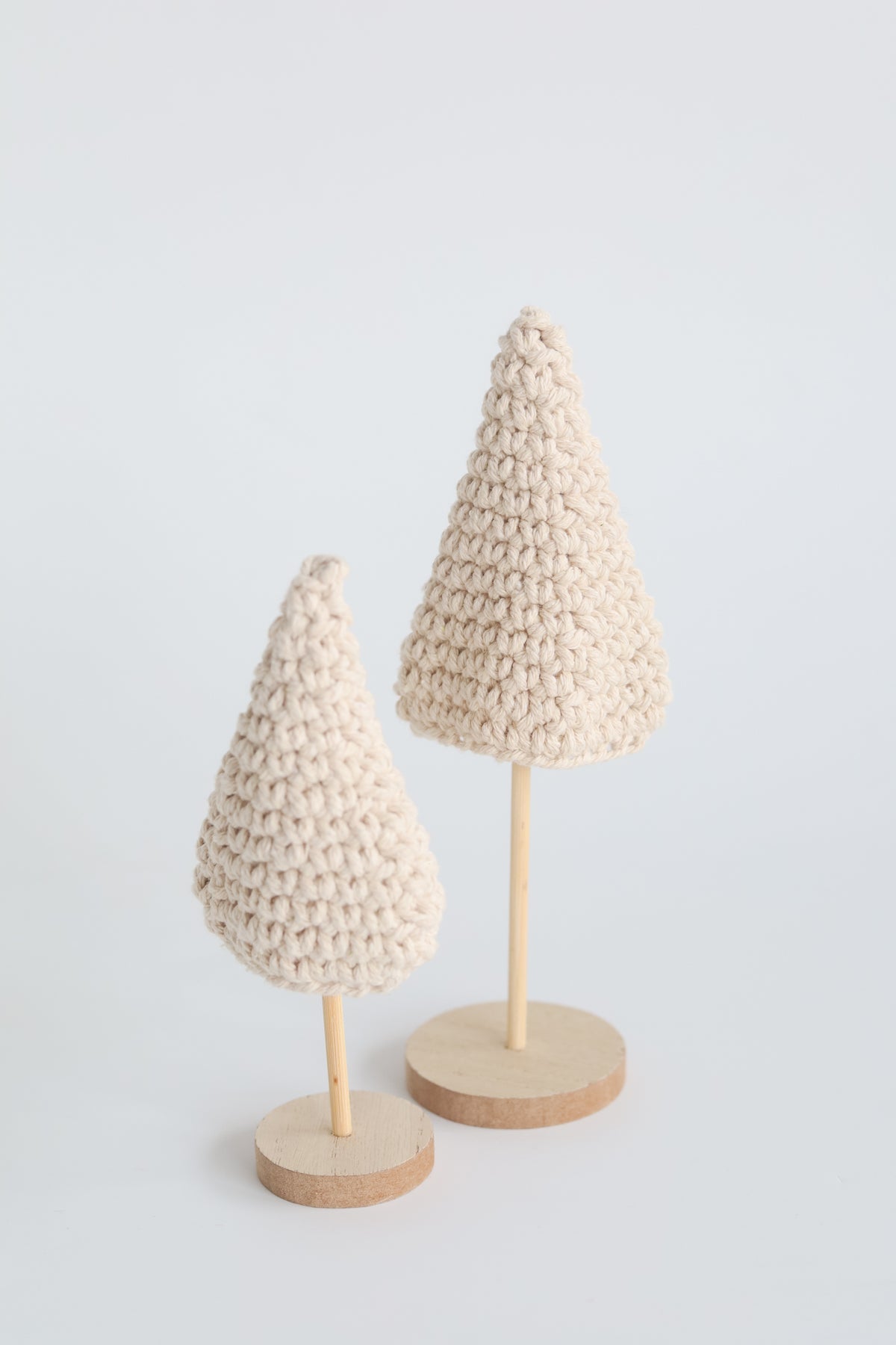 Cotton Crocheted Trees Set of 2