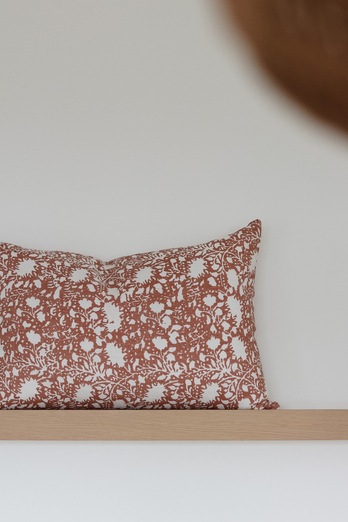 Eden Linen Pillow in Terracotta