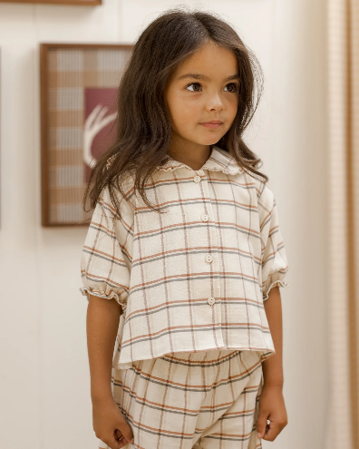 Ruffle Pajamas Holiday Plaid