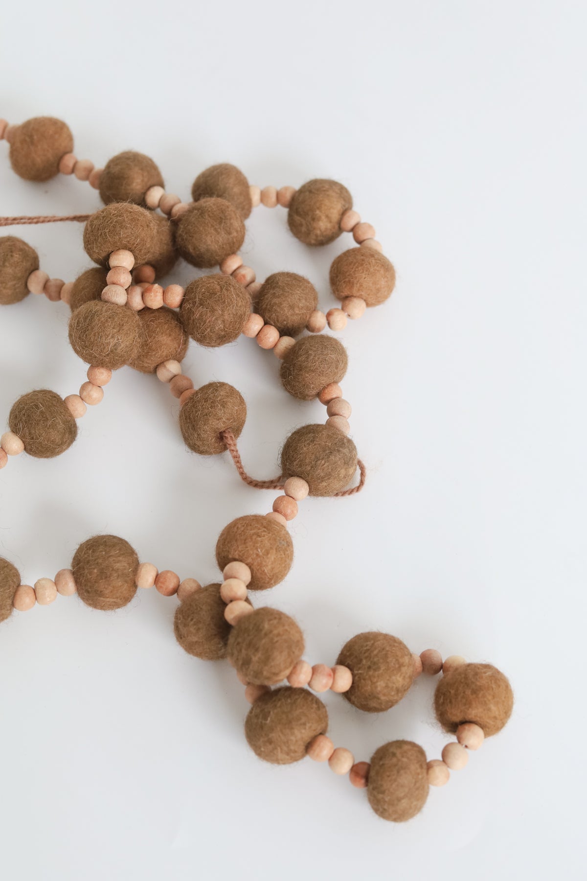 Wool Felt Ball &amp; Bead Garland