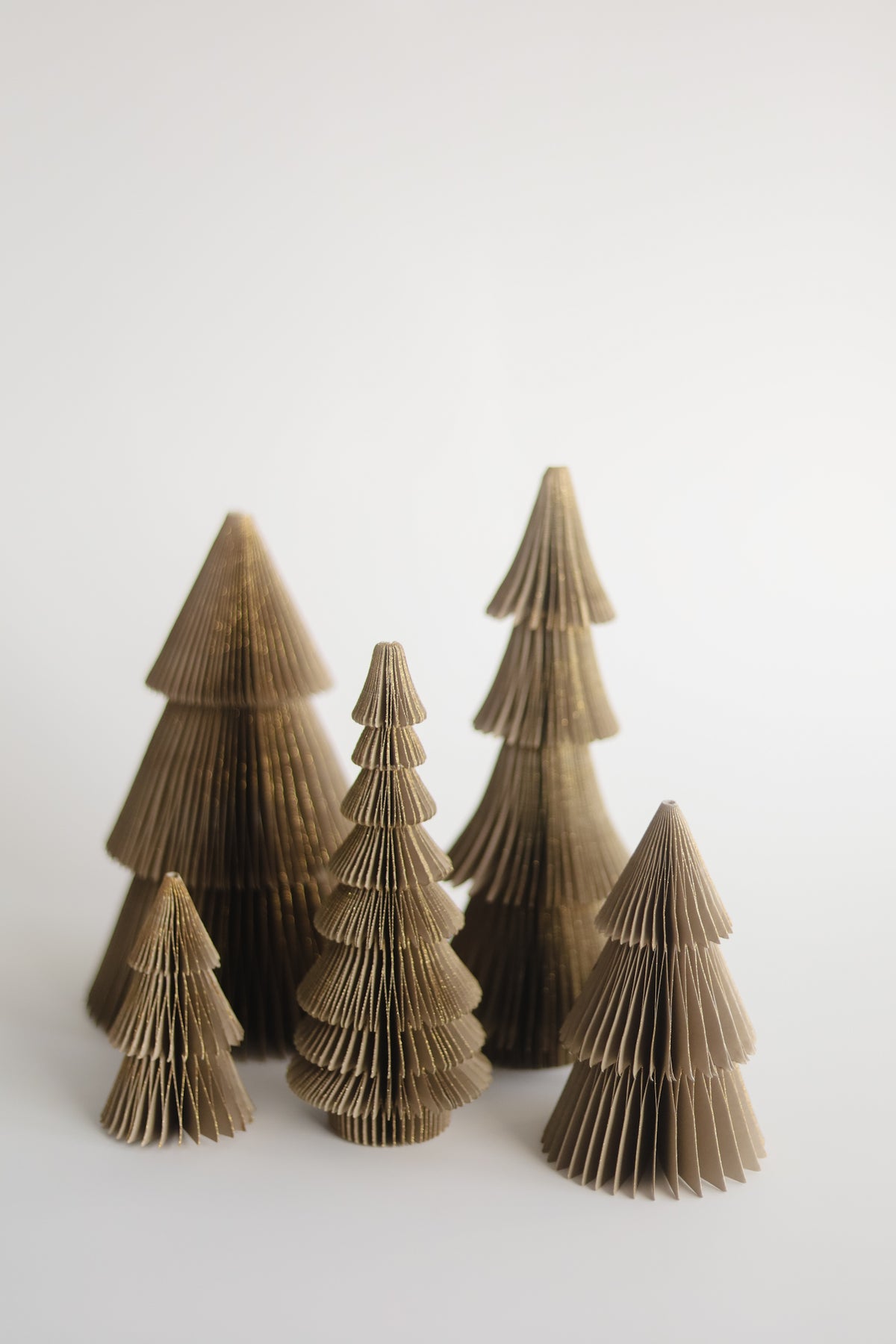 Paper Honeycomb Trees | Set of 5