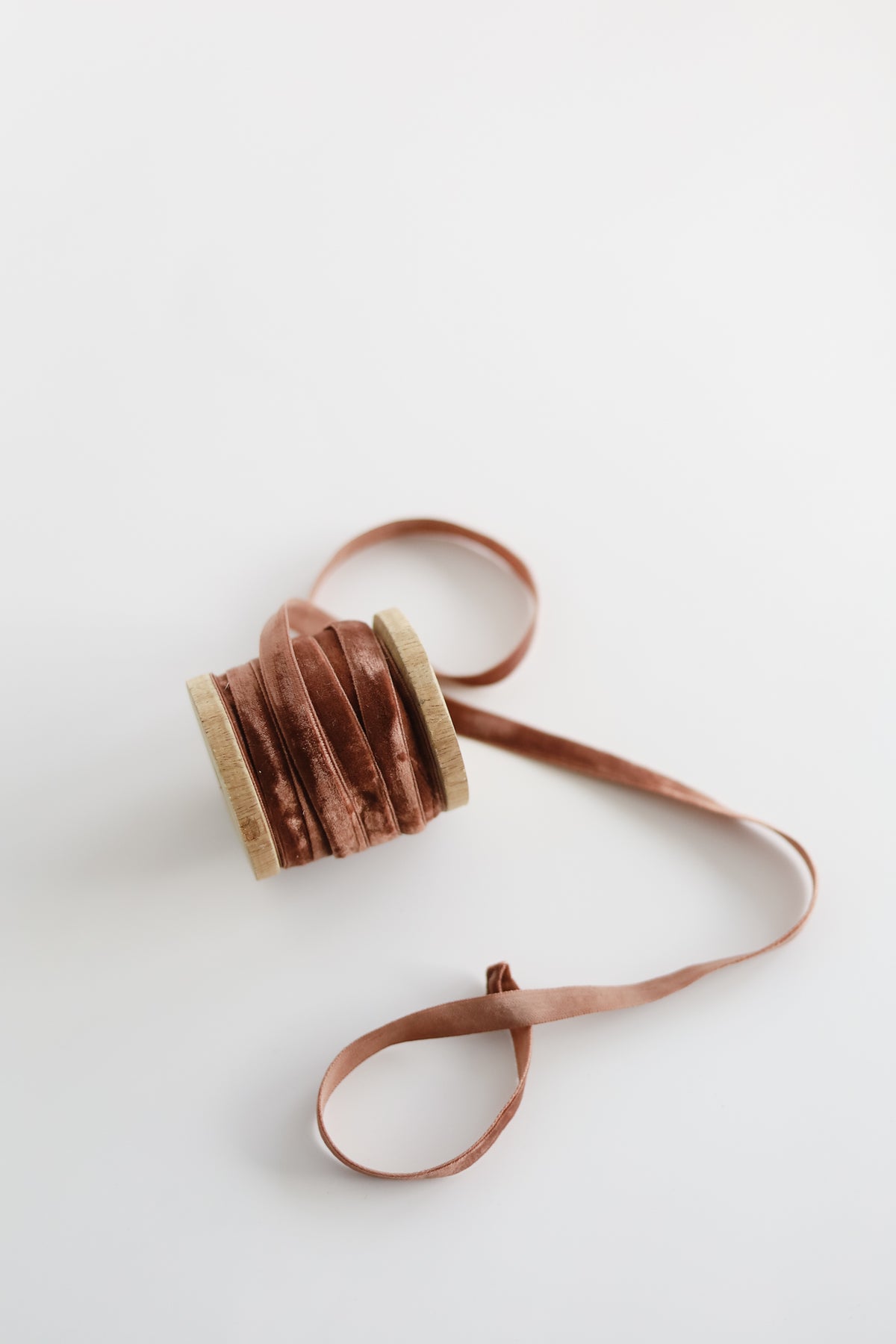 Velvet Ribbon on Wooden Spool