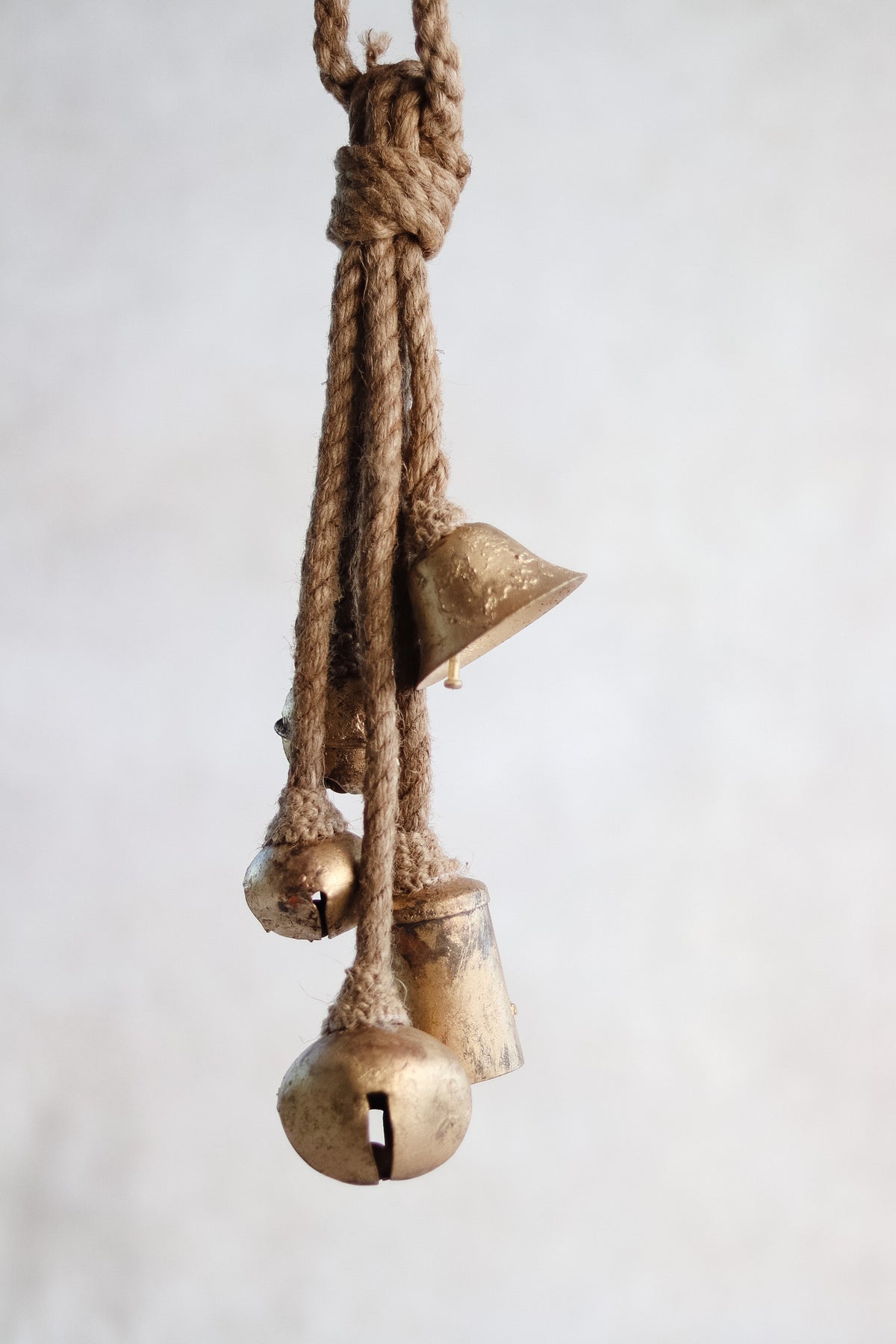 Metal Bells on Jute Hanger