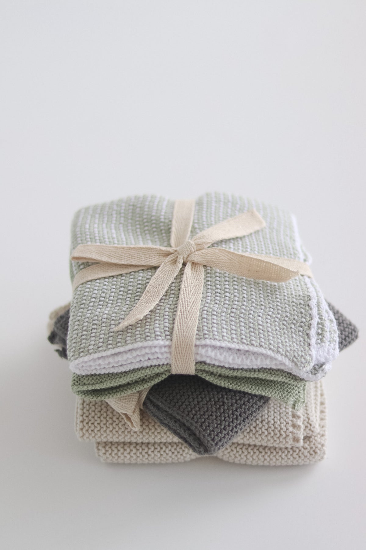 Cotton Knit Dish Cloths Set of 2