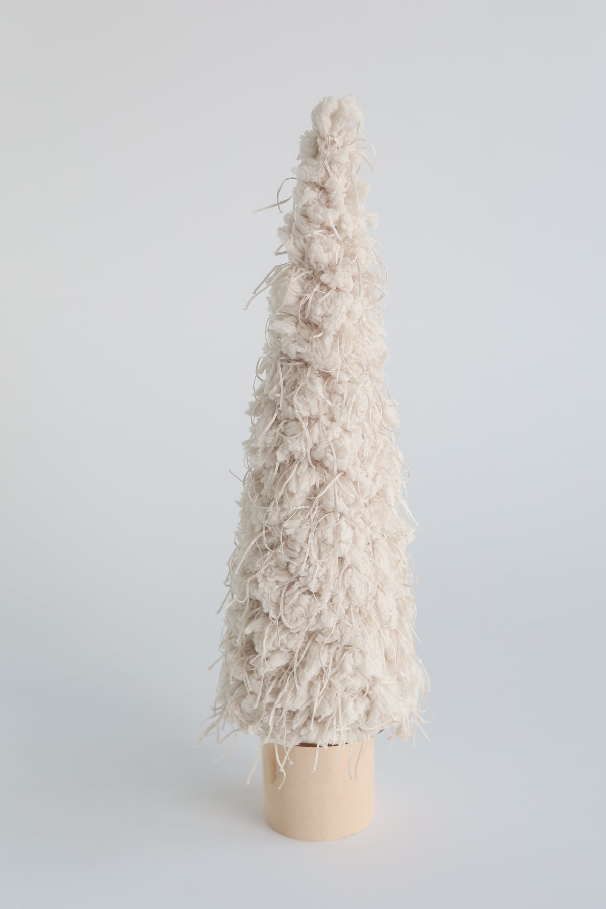 Boucle Tree with Wood Base