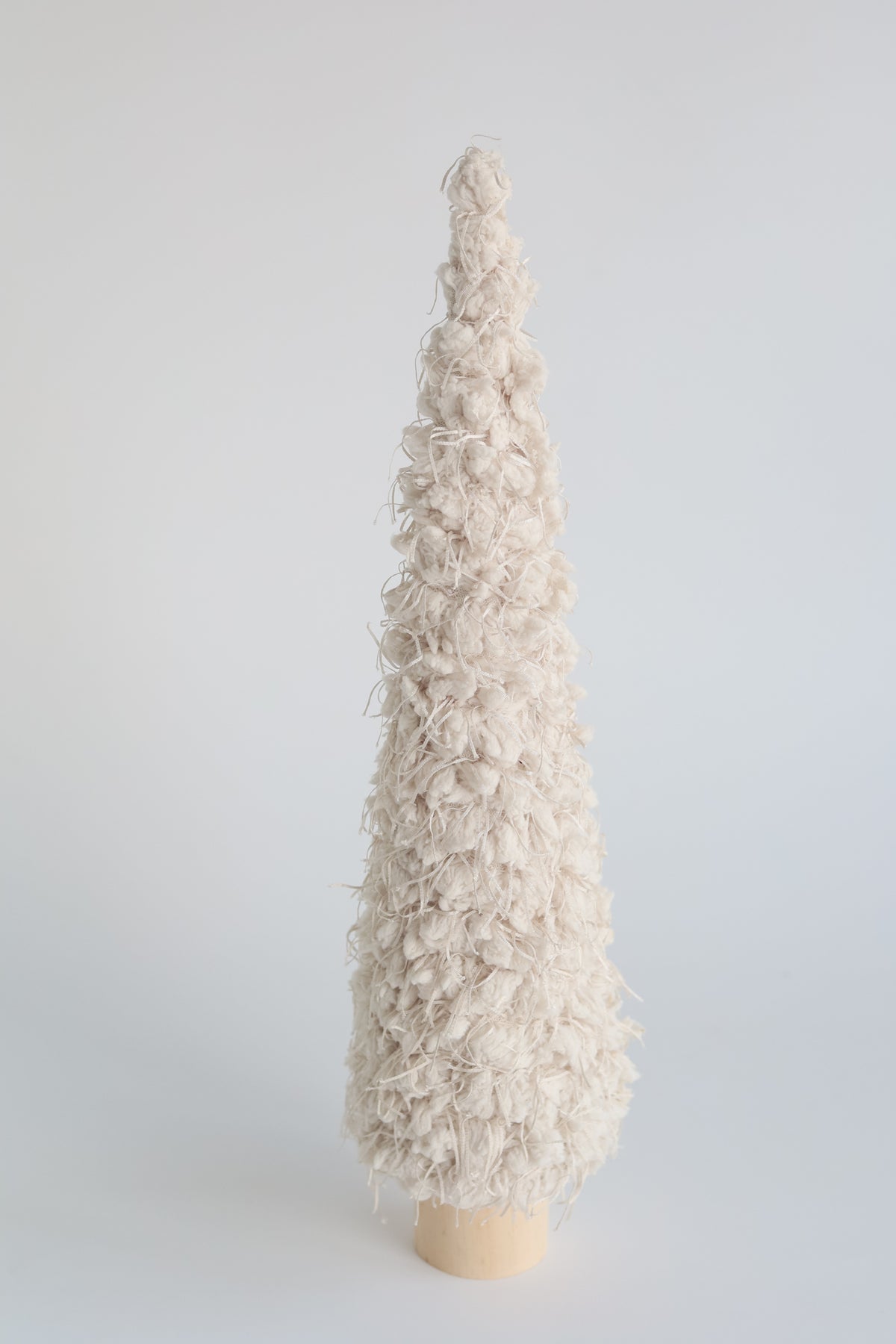 Boucle Tree with Wood Base