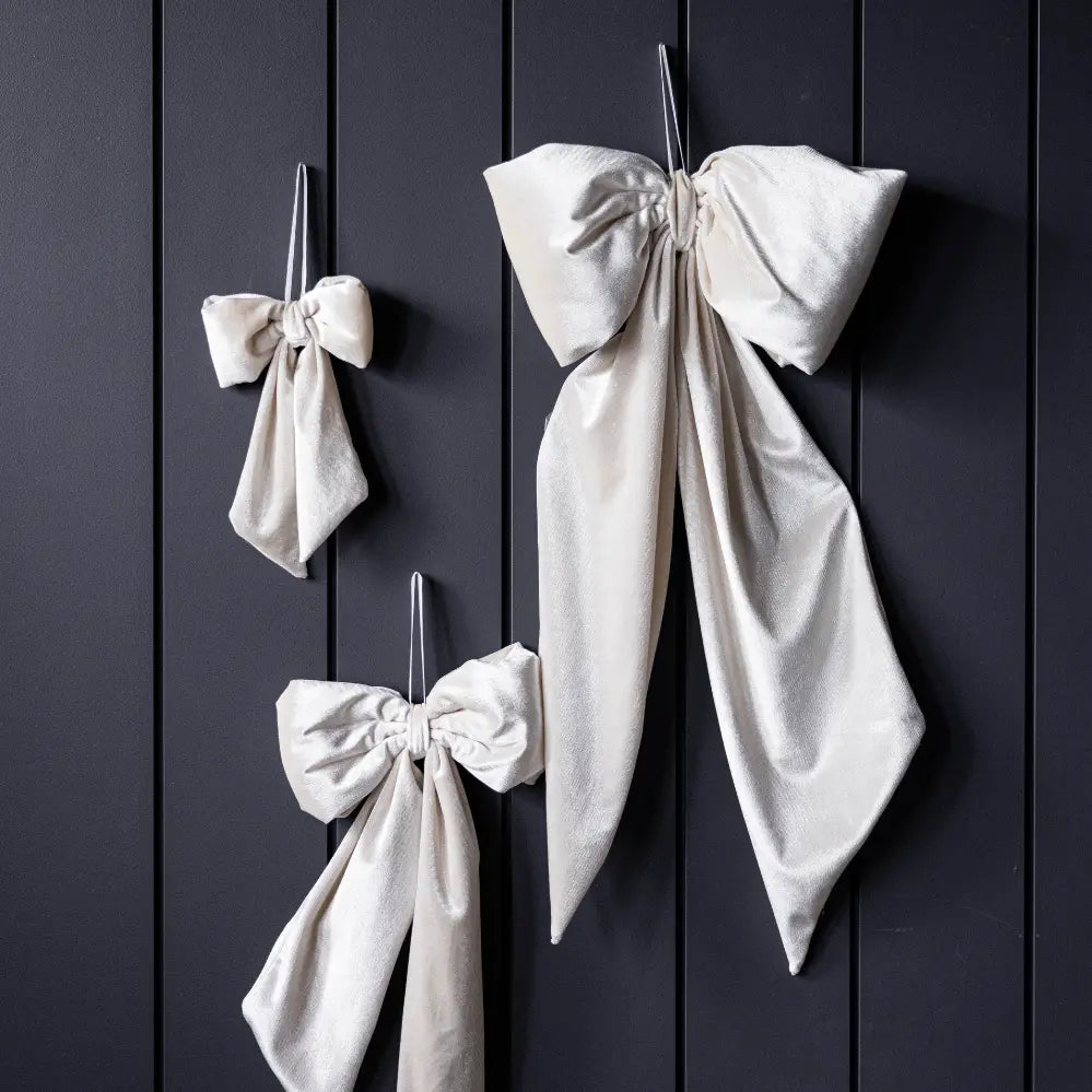 Cream Velvet Bow
