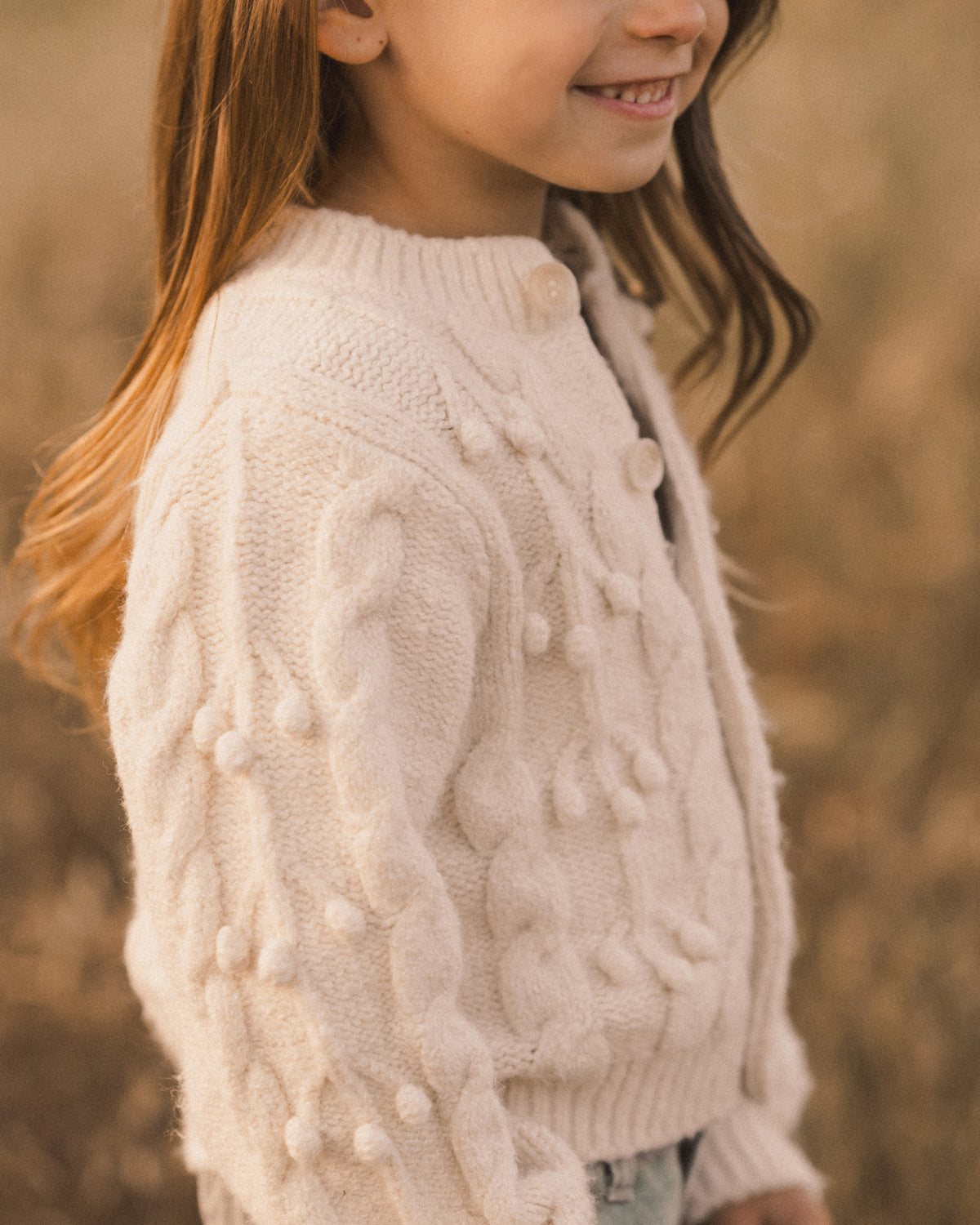 Bobble Cardigan - Natural