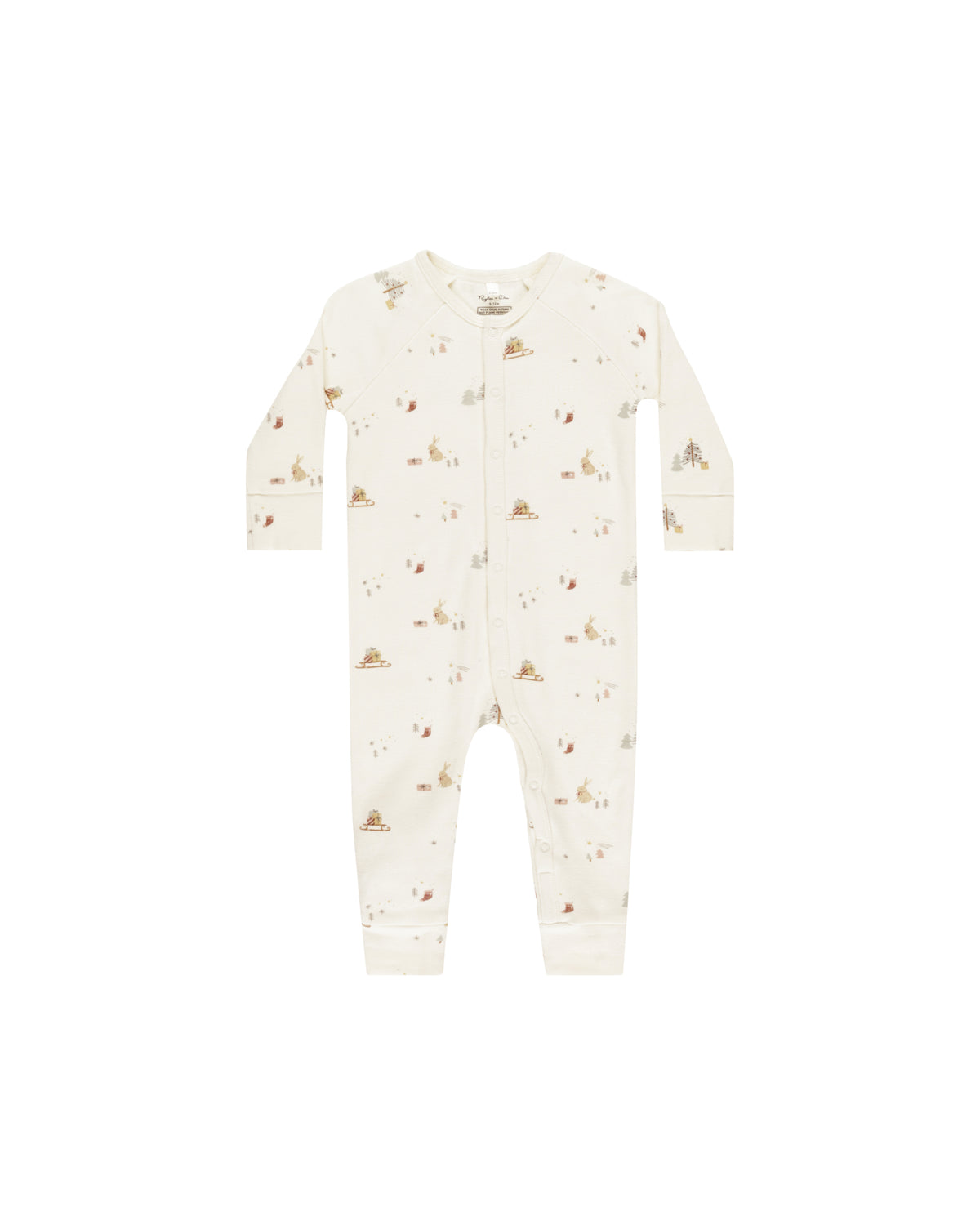 Organic Long John Pajamas | Winter Town