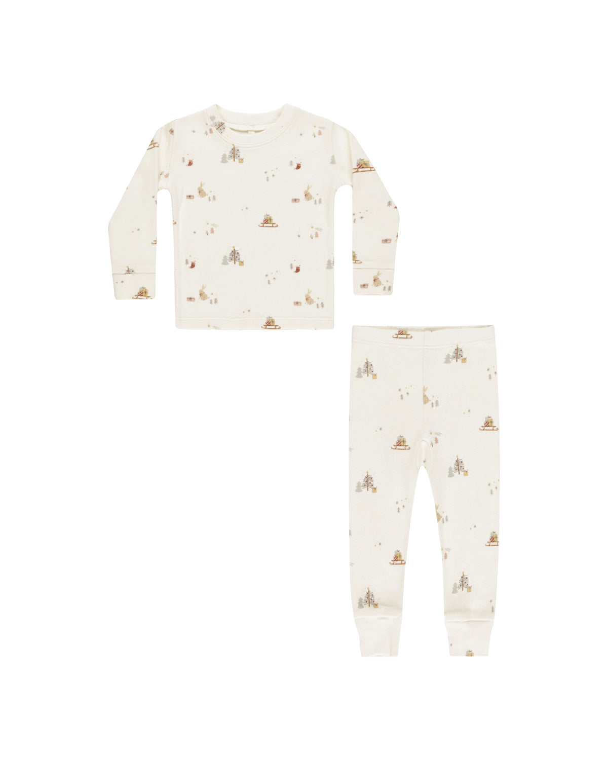 Organic Long Sleeve Pajama Set | Winter Town