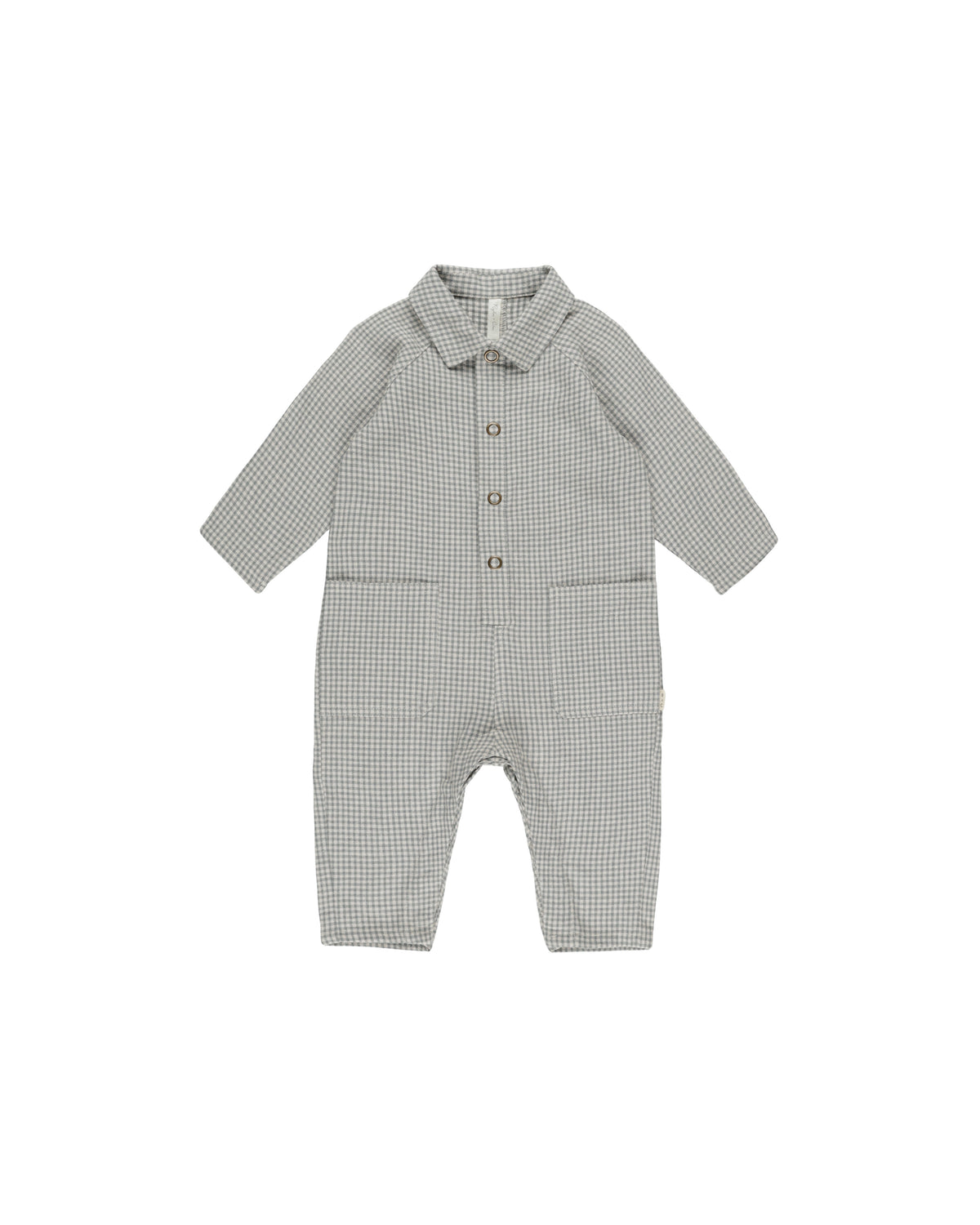 Collared Baby Jumpsuit Forest Gingham