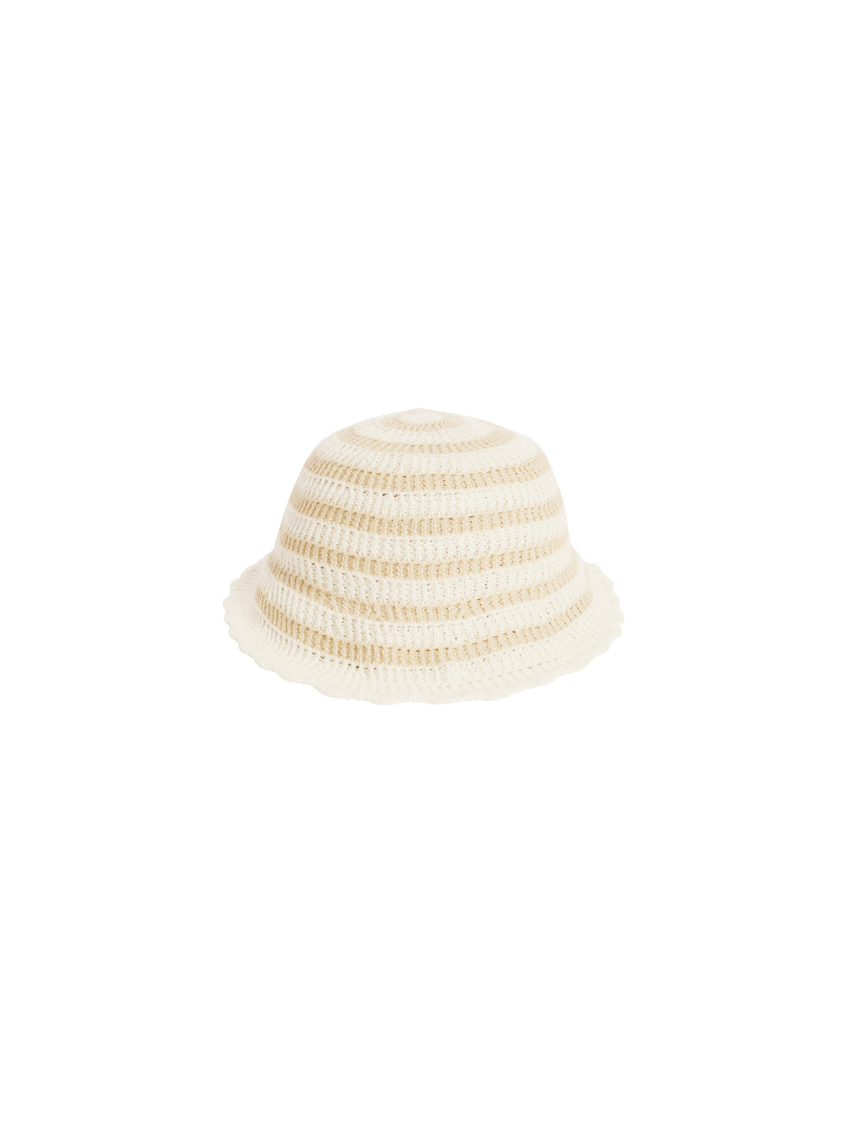 Crochet Bucket Hat-Sand Stripe