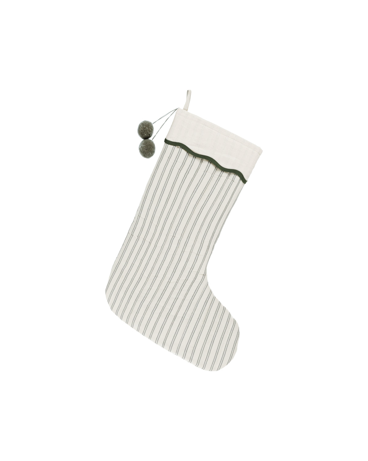 Christmas Stocking Forest Pinstripe