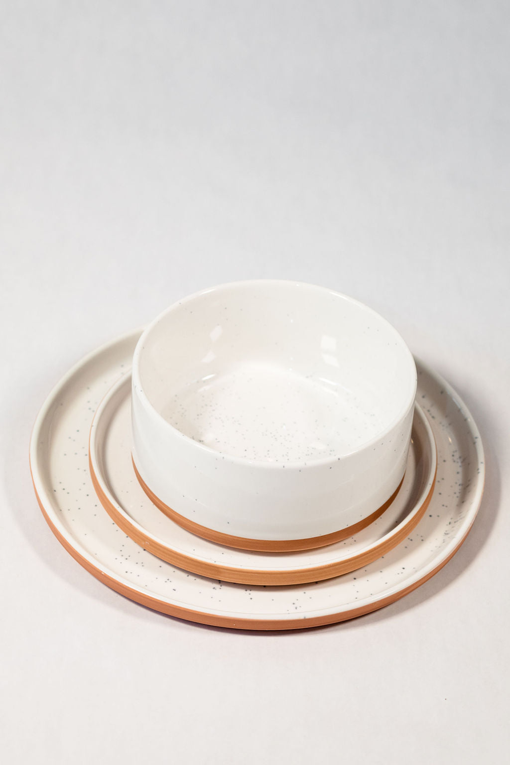 side plates nestled - white