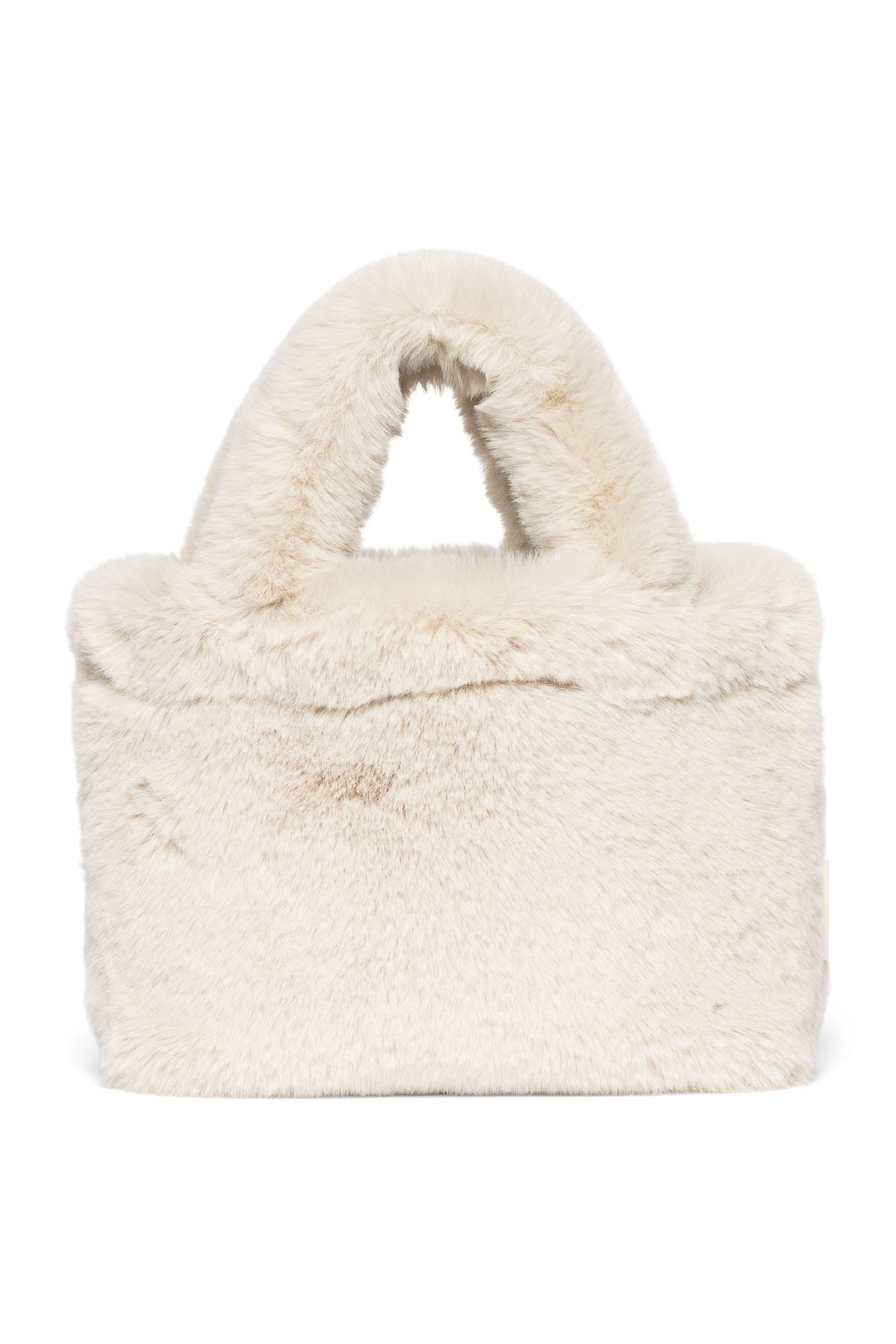 Neutral Faux Fur Handbag