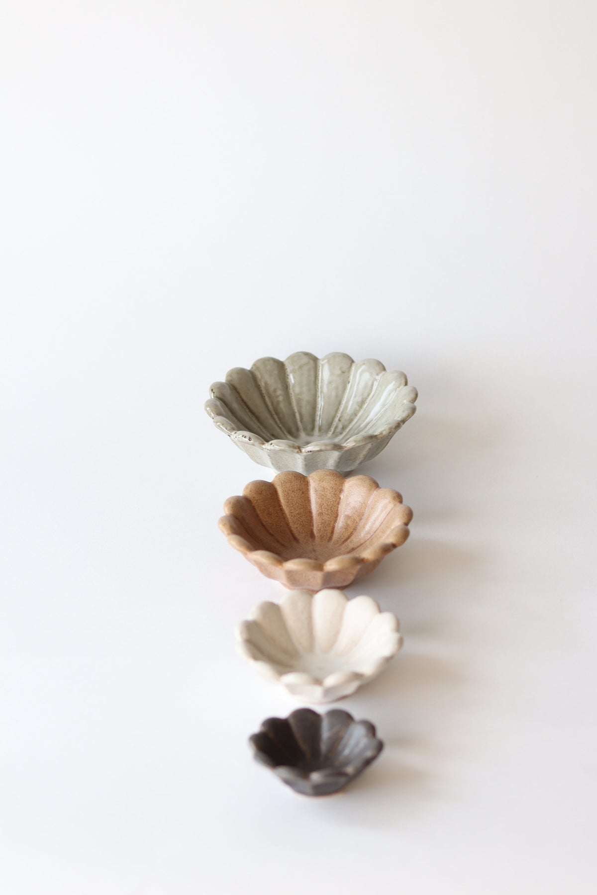 Stoneware Flower Bowls