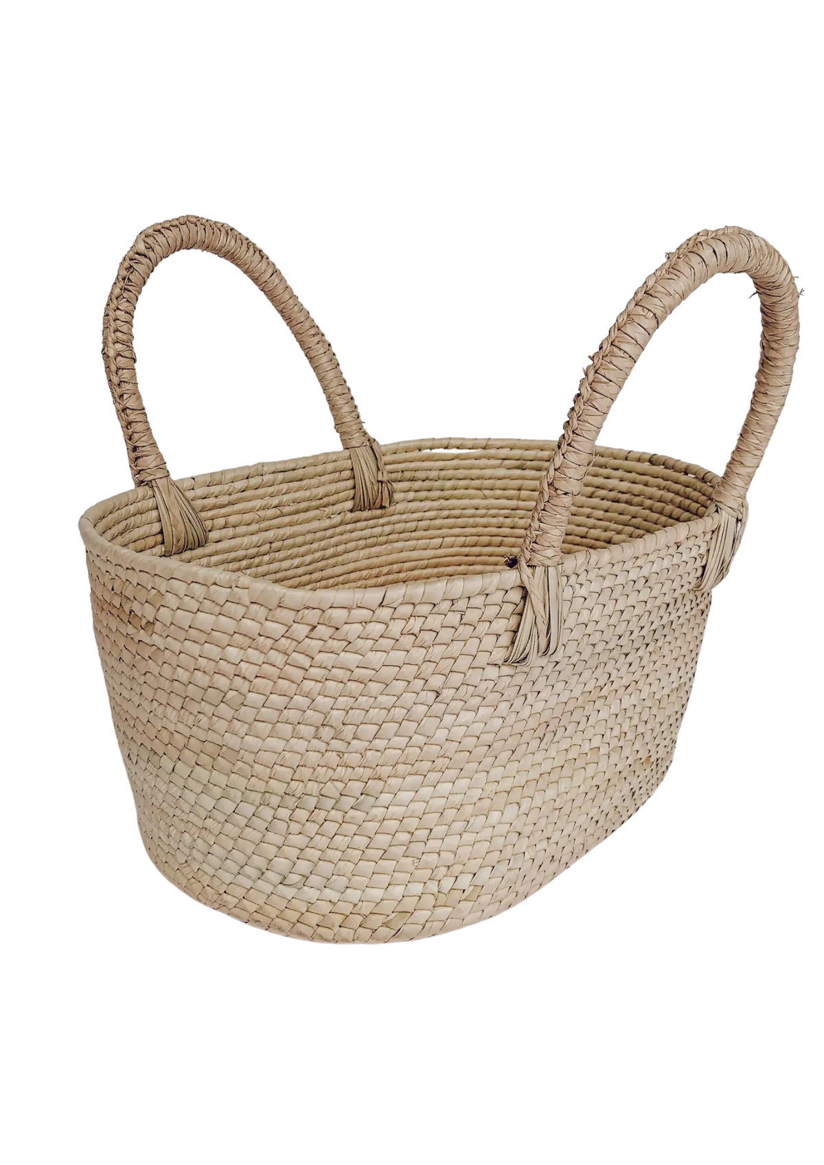 Sunset Straw Basket With Handles