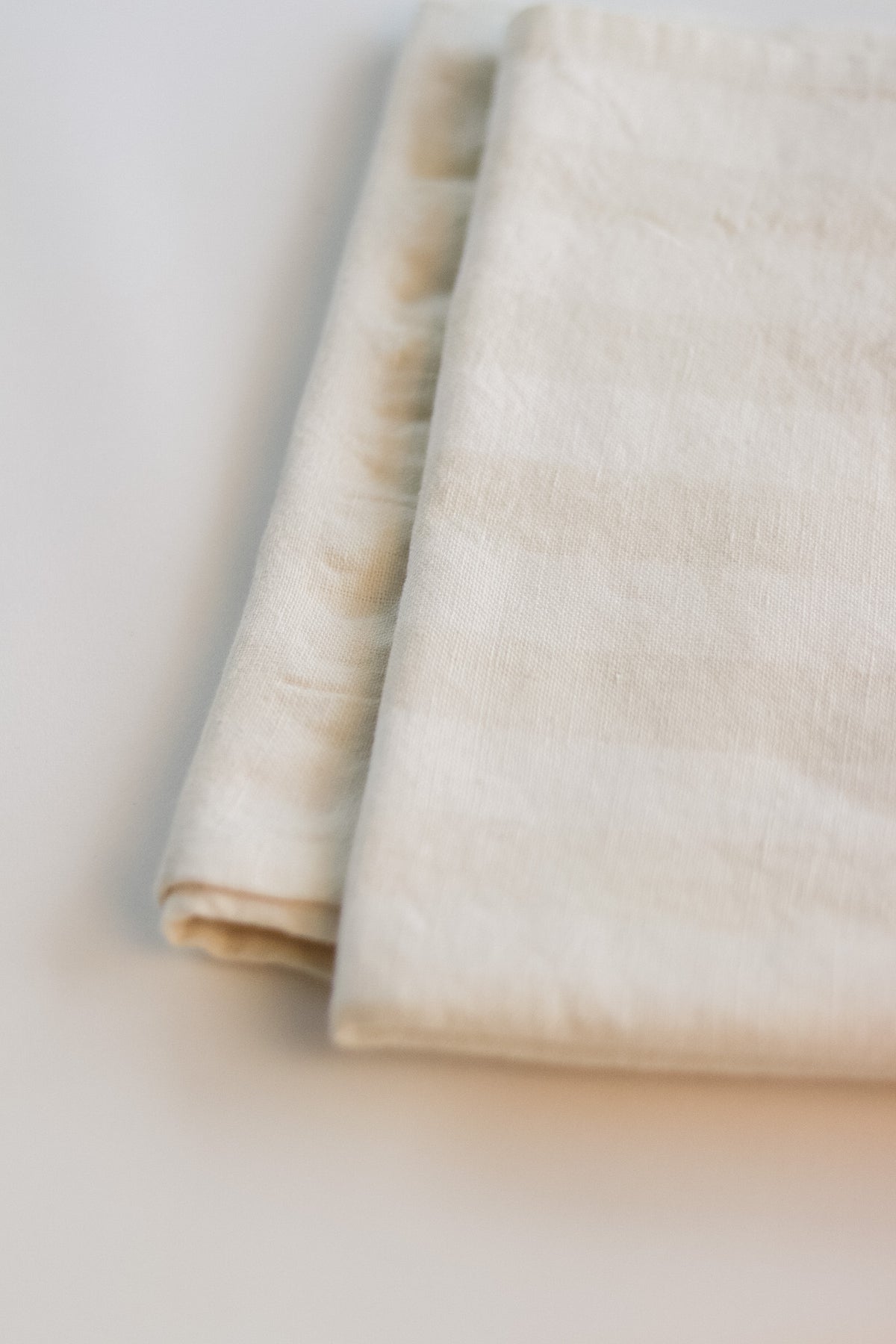 Linen Tea Towels Gingham &amp; Stripe Set of 2