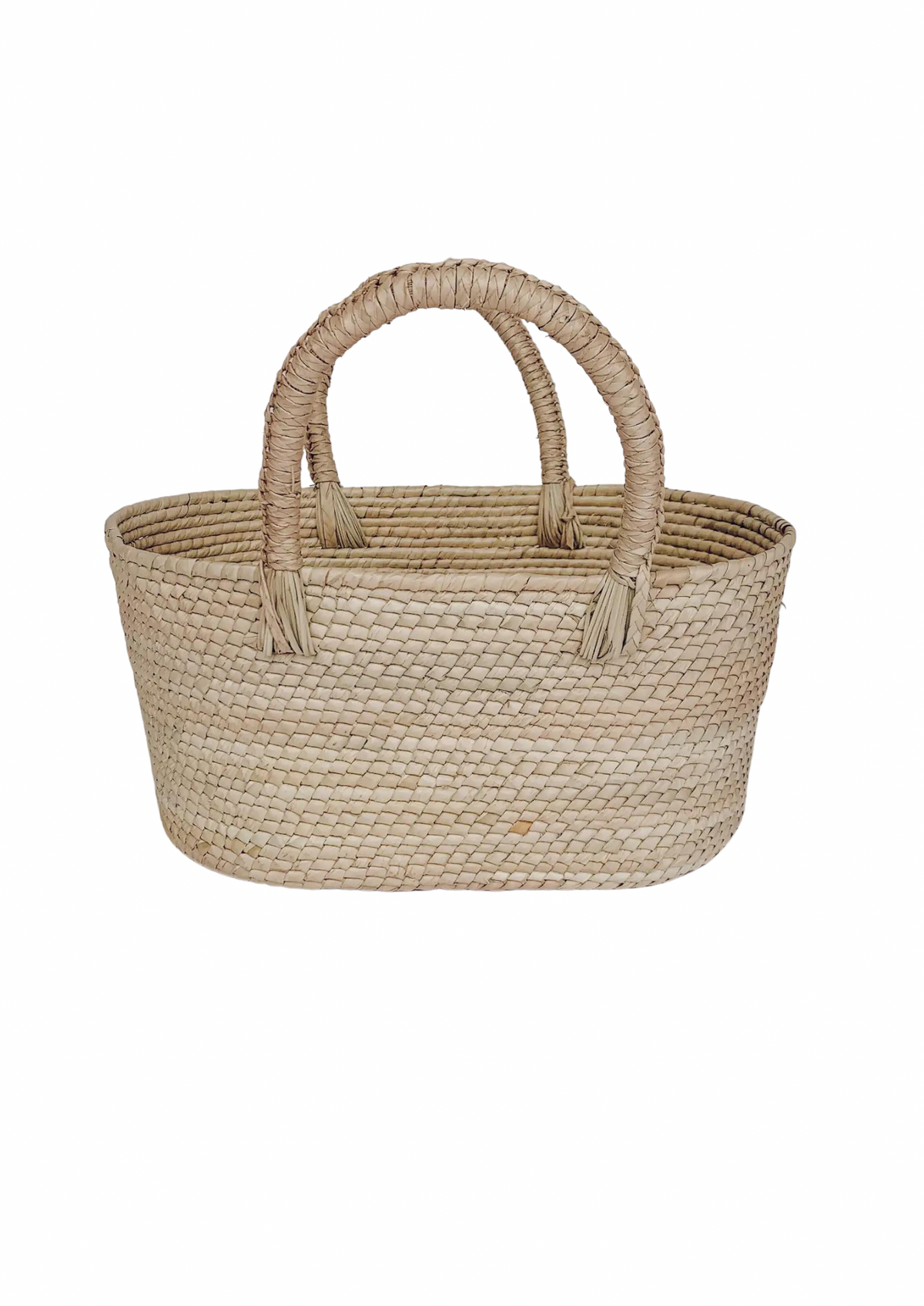 Sunset Straw Basket With Handles