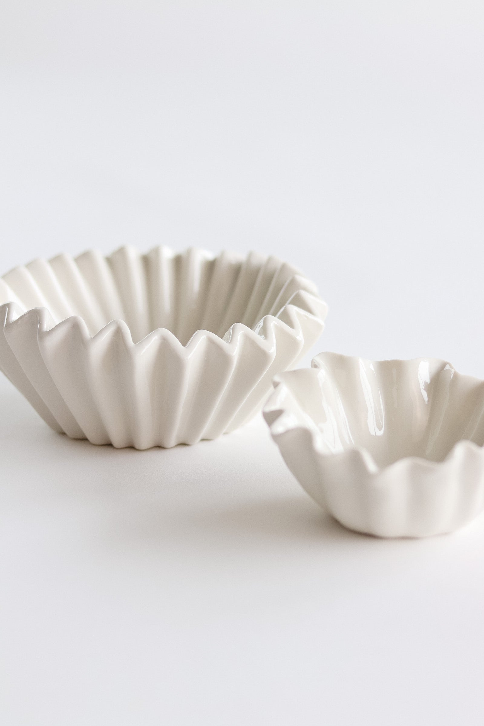 pair of fluted bowls
